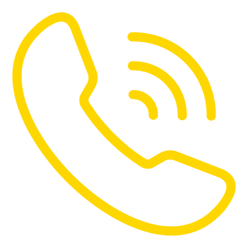 Communication symbol in yellow outline