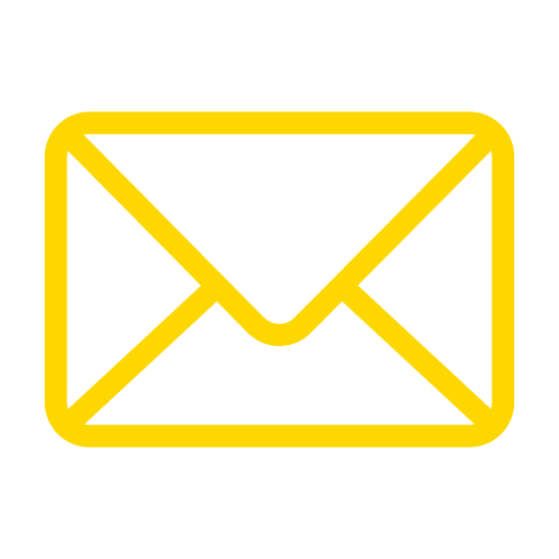 Simple envelope graphic in yellow color