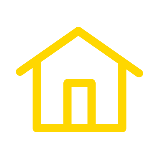 Minimalistic house symbol in yellow